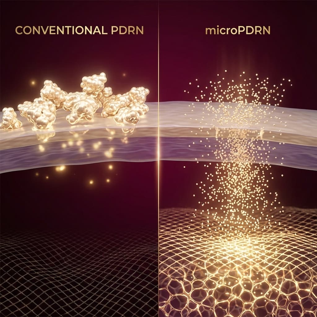 Conventional PDRN vs microPDRN Penetration Comparison